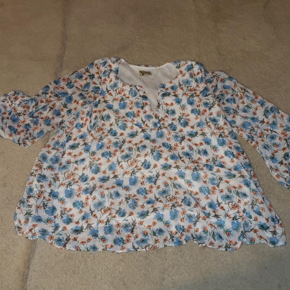 SHOW ME YOUR MUMU floral swing top